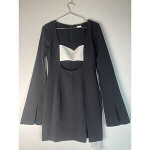 Lovers + Friends Black & White Pierce Mini Dress Size M NWT